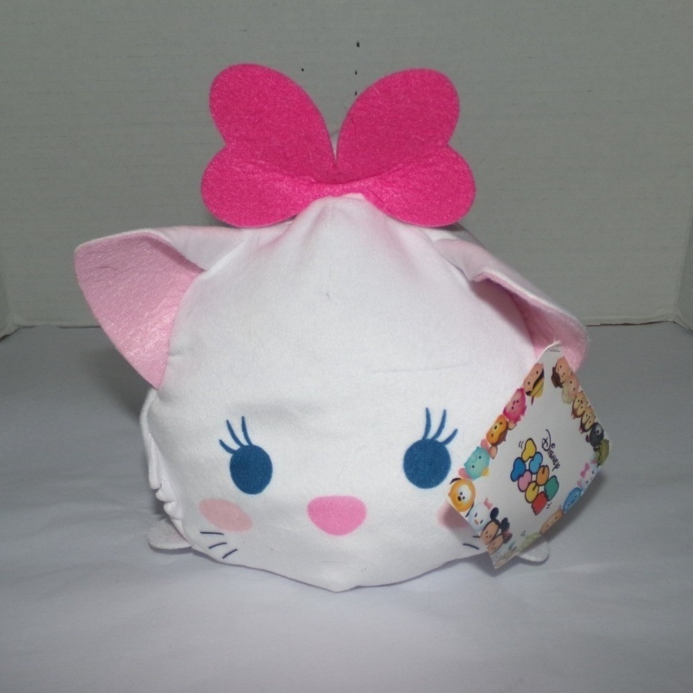Disney Tsum Tsum Marie The Aristocats White Pink Bow Plush Toy New With Tags